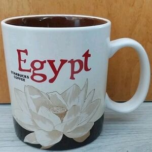 Starbucks Egypt Destination Mug 16oz Global Icon Lotus Pyramids Coffee 2009